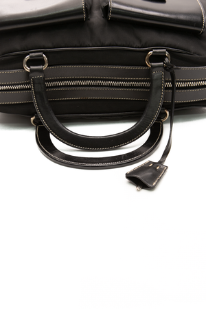 Buckle Top Handle Bag
