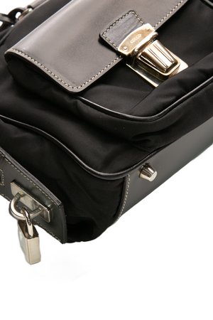 Buckle Top Handle Bag