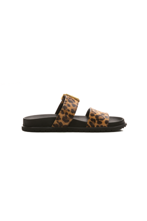 Leopard Slide Sandals - Size 36