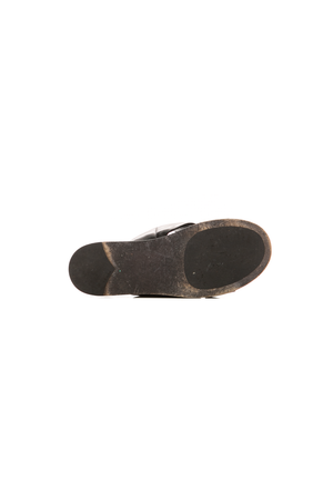 Padded Leather Crisscross Sandals - 40.5