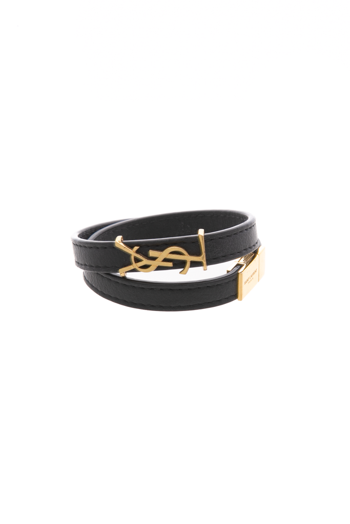 ブレスレット Saint Laurent Black fabric bracelet Saint Laurent Double Wrap Small Bracelet - Couture USA