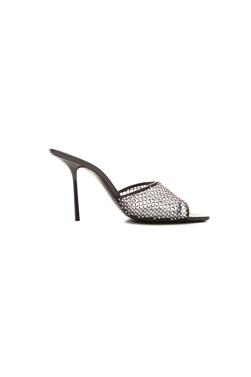 Mesh Strass Giqua 95 Mule Sandals - Size 40