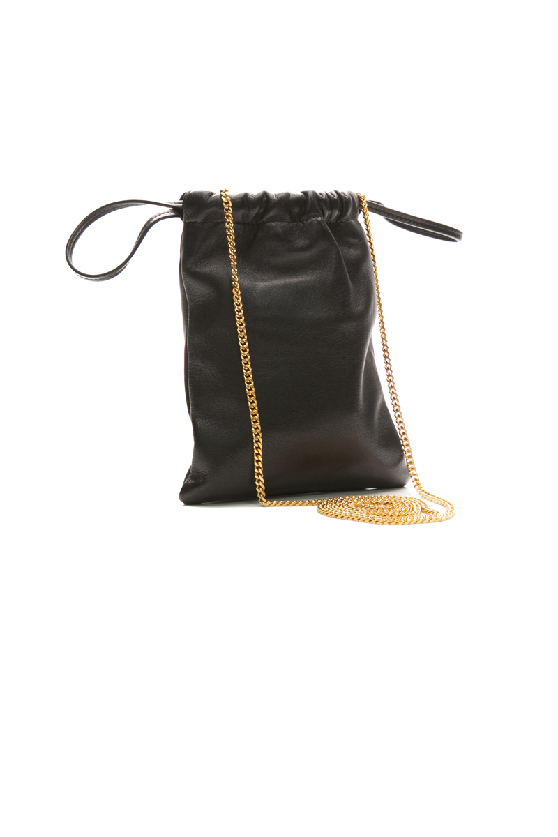 Drawstring Pouch on Chain Bag