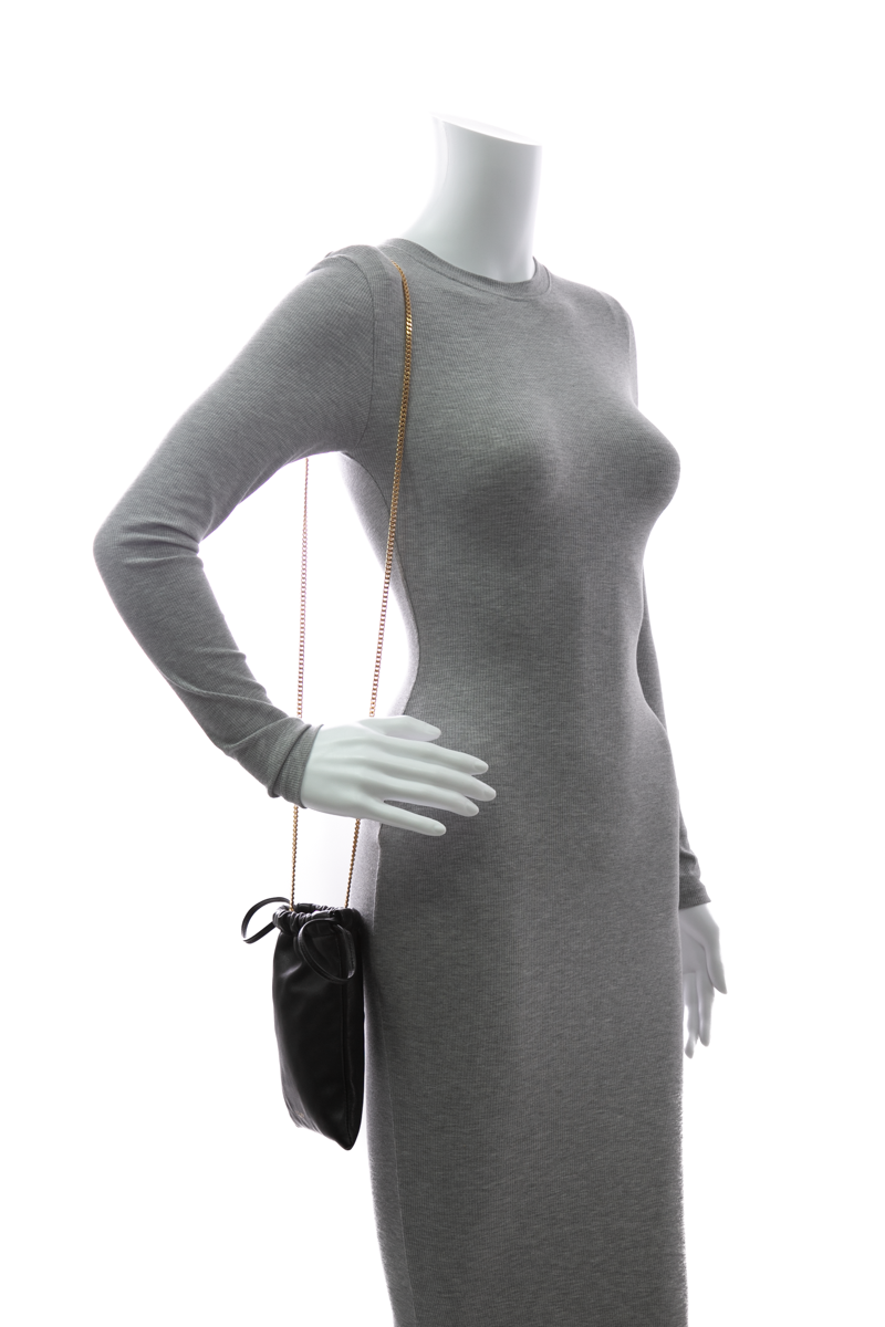 Drawstring Pouch on Chain Bag