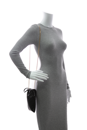 Drawstring Pouch on Chain Bag