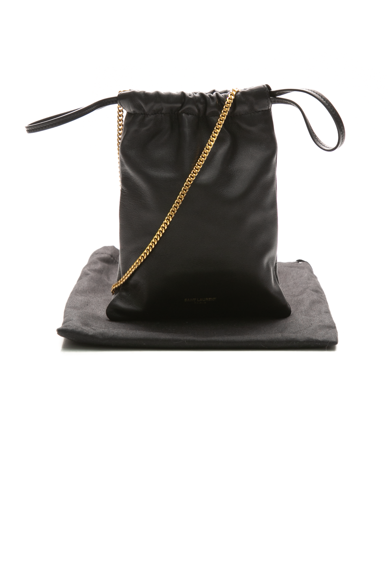 Drawstring Pouch on Chain Bag