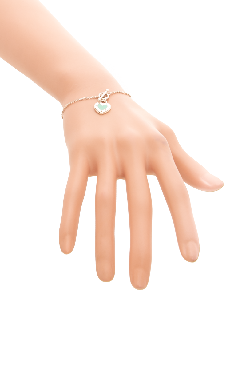 RTT LOVE Heart Pendant Toggle Bracelet