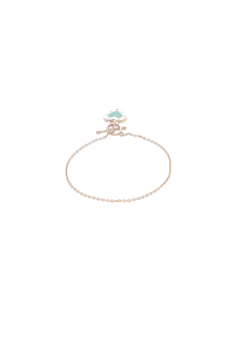 RTT LOVE Heart Pendant Toggle Bracelet