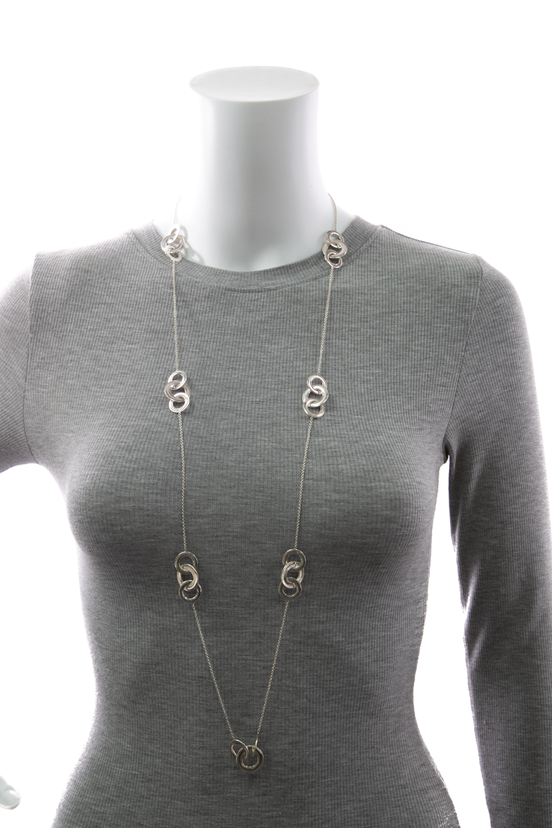 Interlocking Circles 1837 Long Necklace