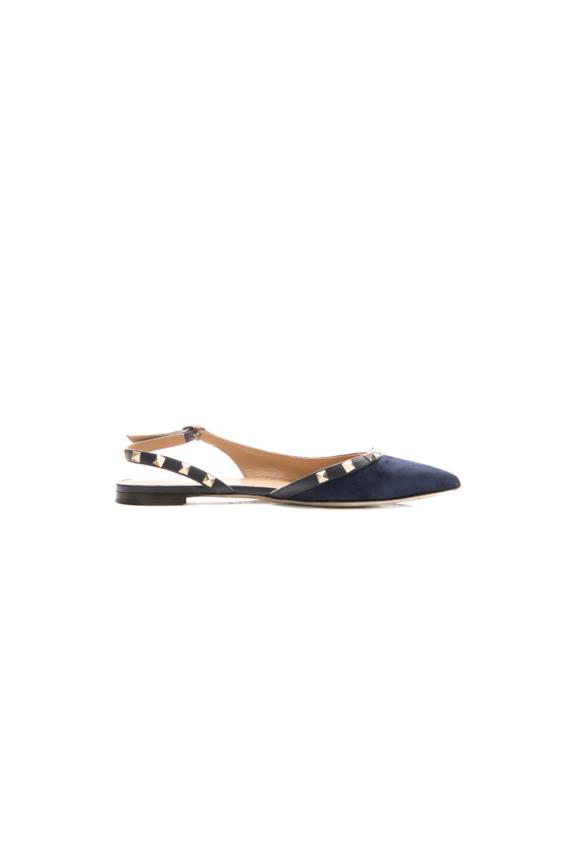 Rockstud Slingback Flats - Size 37.5