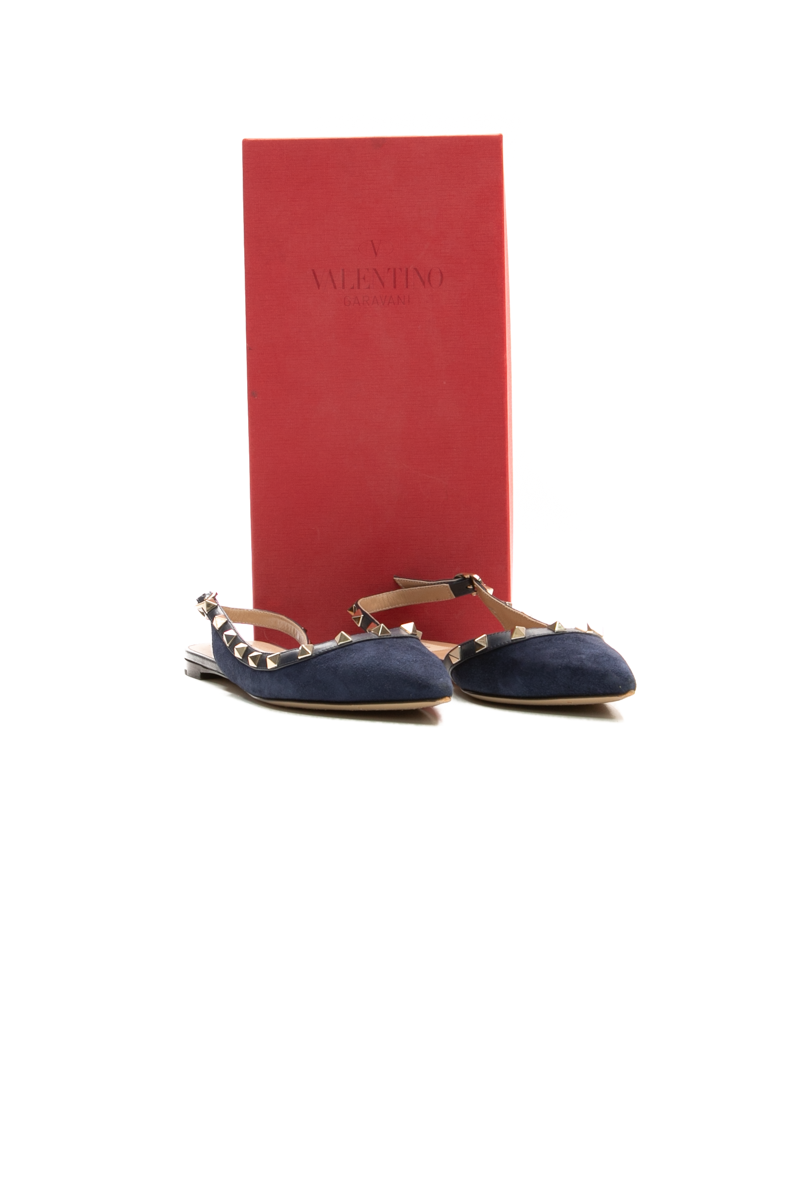 Rockstud Slingback Flats - Size 37.5