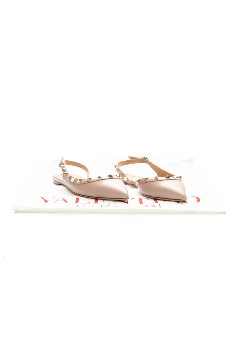 Rockstud Slingback Flats - Size 36.5
