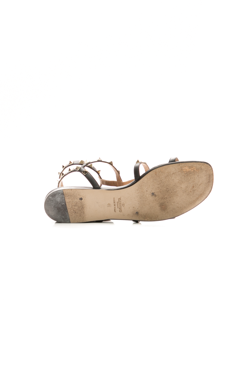 Rockstud Caged Flat Sandals - Size 41