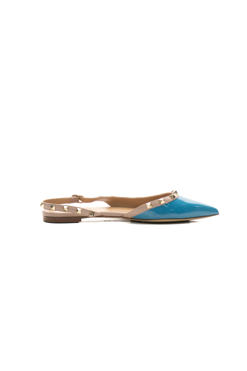 Rockstud Slingback Flats - Size 37.5