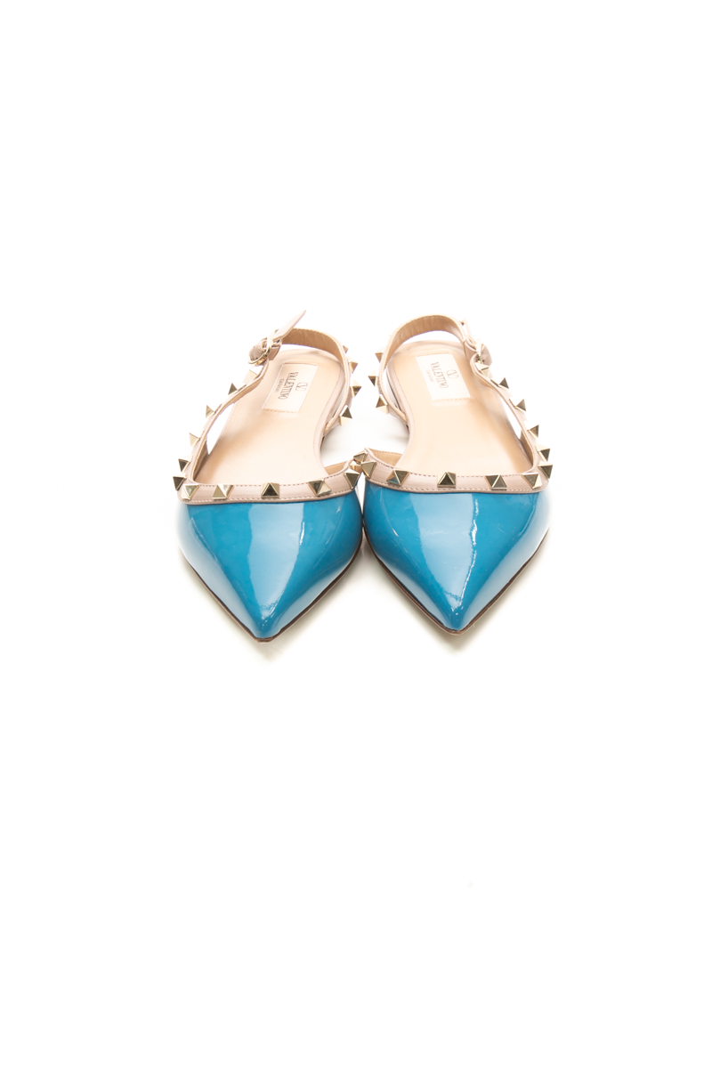 Rockstud Slingback Flats - Size 37.5