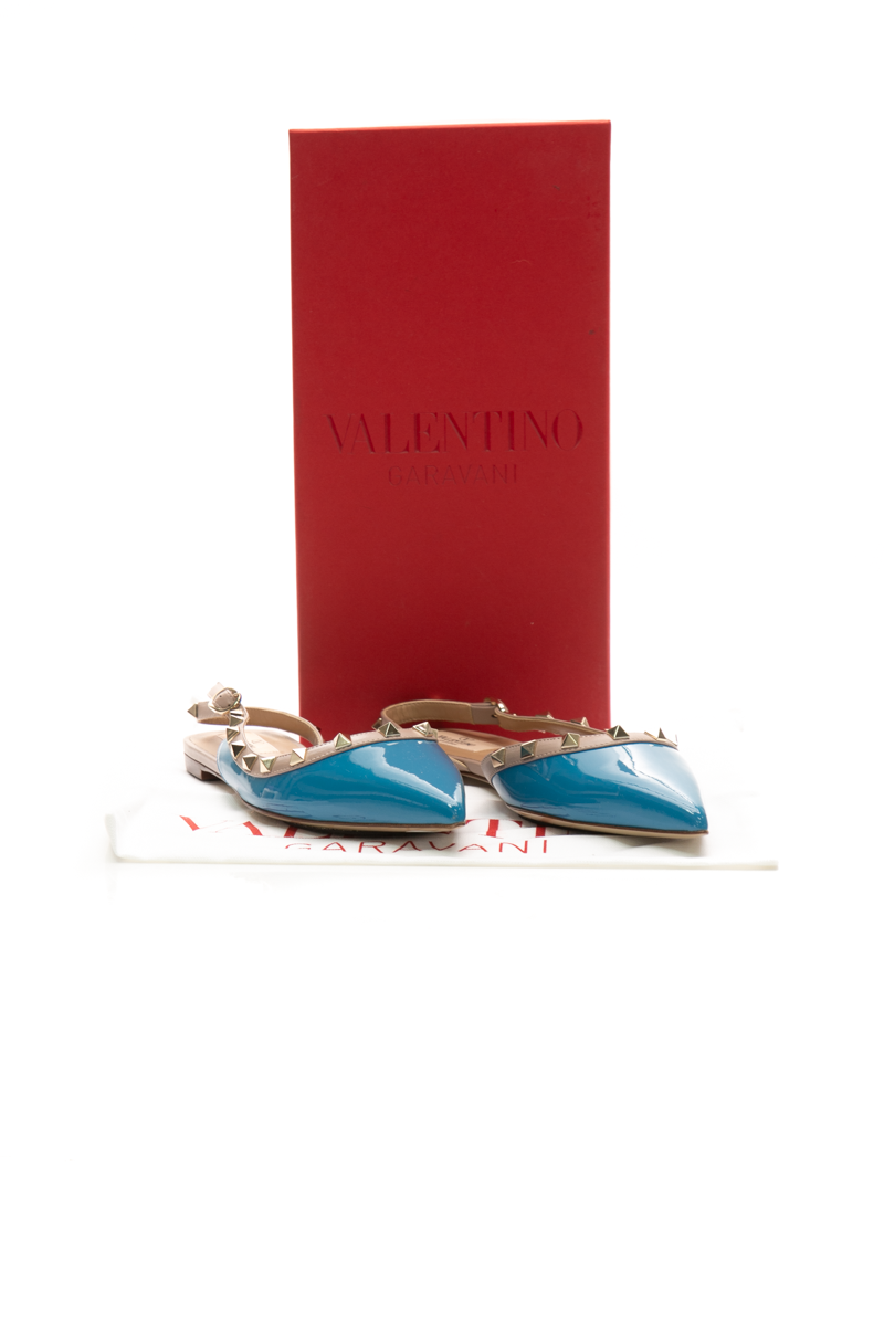 Rockstud Slingback Flats - Size 37.5