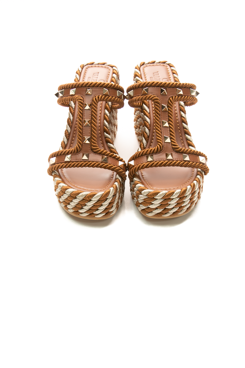 Valentino-Rockstud-Torchon-T-Strap- Espadrille-Sandals-Size-37-295752
