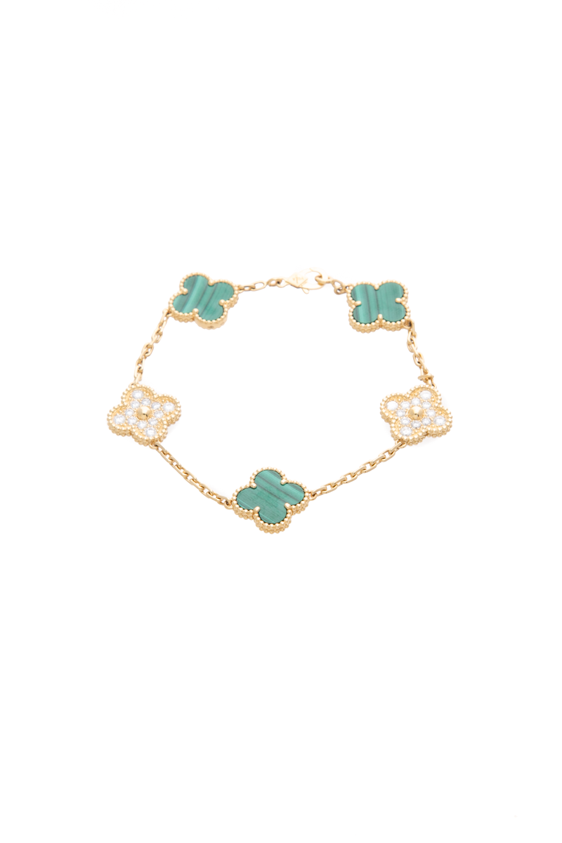 Van-Cleef-&amp;-Arpels-Vintage-Alhambra-5- Motifs-Bracelet-294031