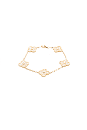 Van-Cleef-&-Arpels-Vintage-Alhambra-5- Diamond-Motifs-Bracelet-295040