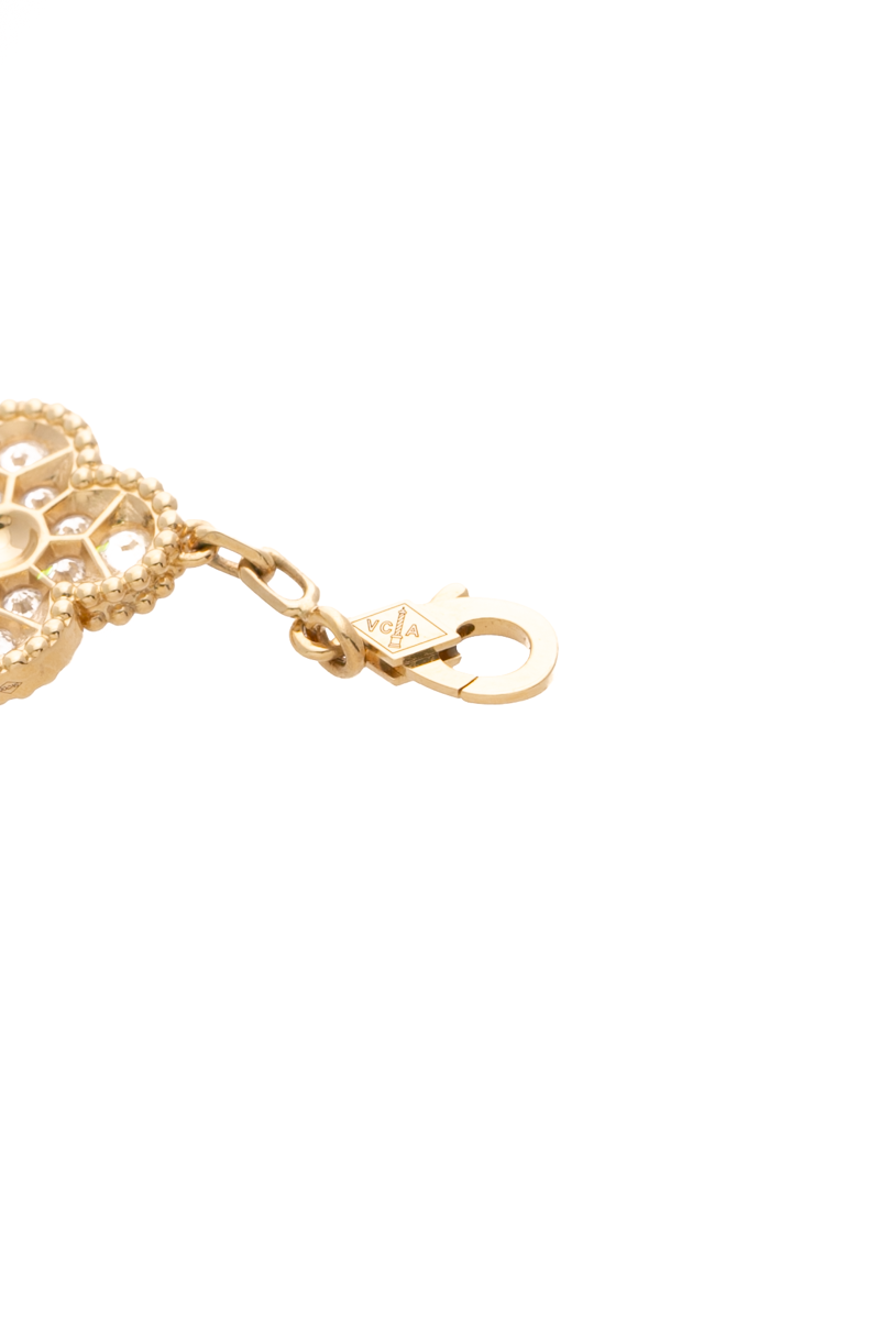 Vintage Alhambra 5 Diamond Motifs Bracelet