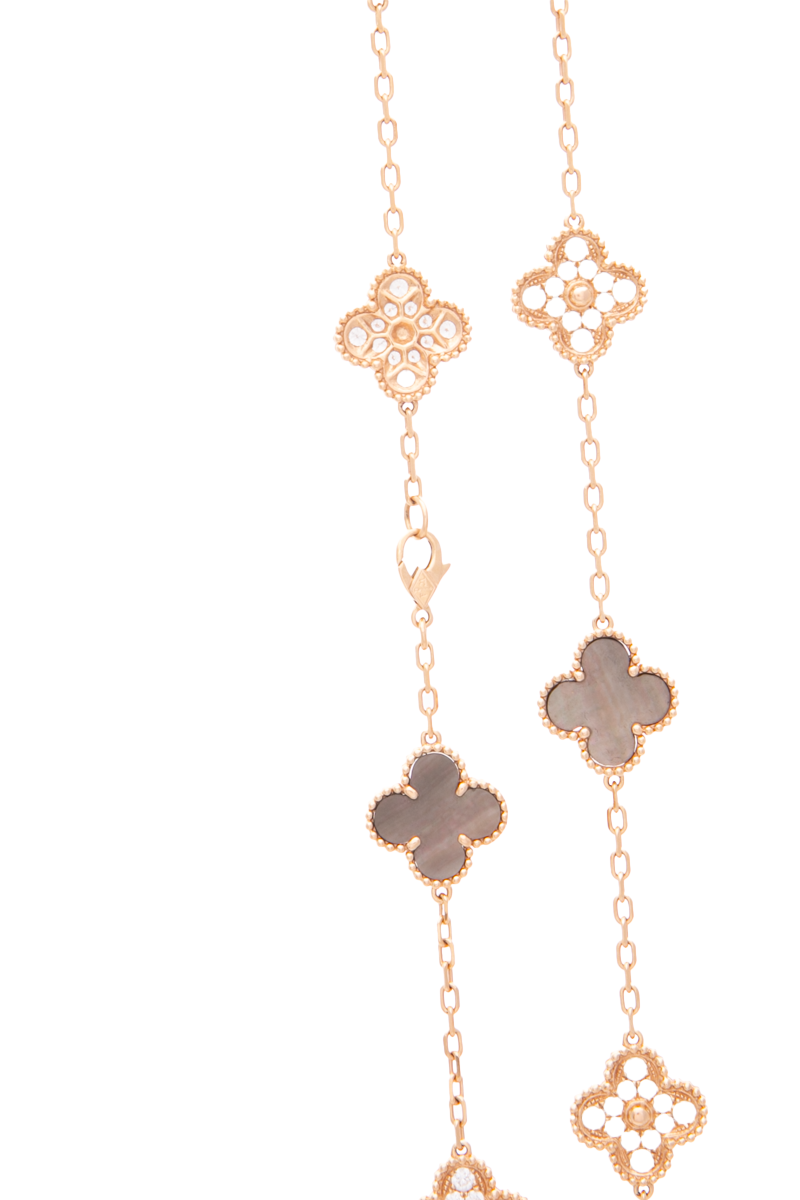 Vintage Alhambra Long Necklace 20 Motifs