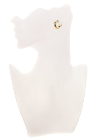 Cartier Diamond & Emerald Clip-On Hoop Earrings - Yellow Gold