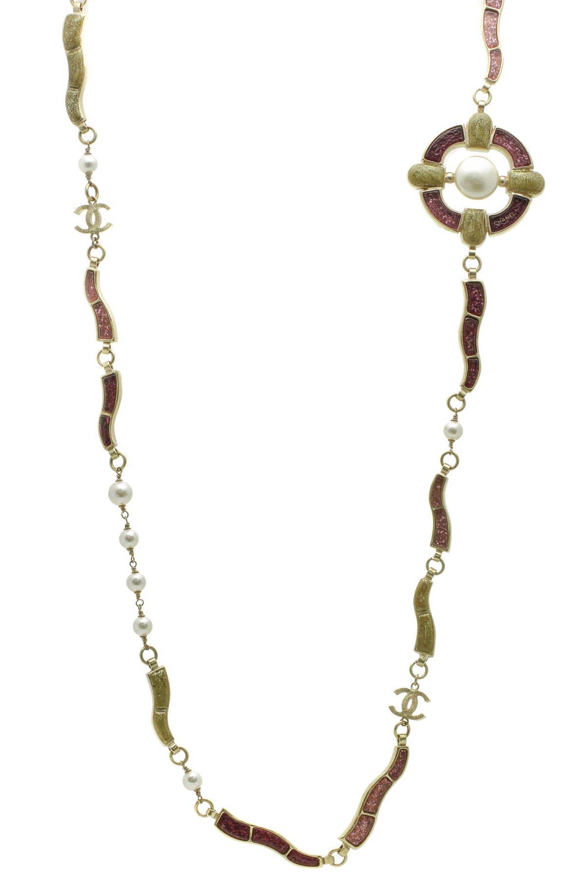 Chanel Faux Pearl CC Double Strand Necklace - Gold-Plated Double Strand,  Necklaces - CHA877443