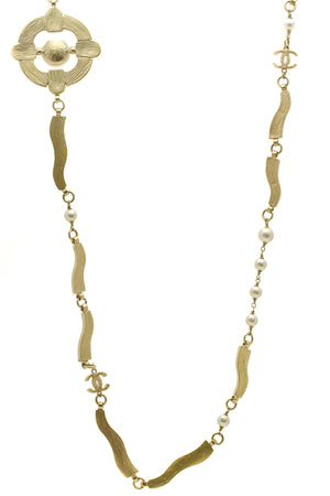 Chanel Gripoix & Pearl Necklace - Gold