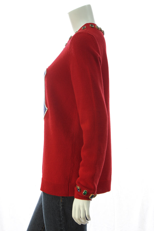 Gucci Womens NY Yankees Wool Red Sweater Pullover – Debsluxurycloset