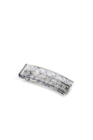 Chanel Lace & Pearl Hair Barrette - Clear/Navy