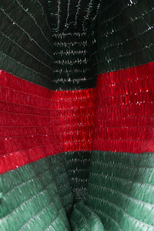 Gucci Raffia Web Cestino Tote Bag - Green/Red