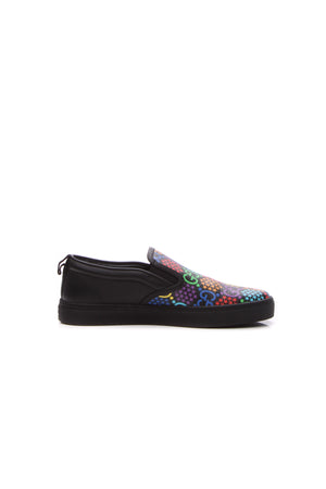 Gucci Psychedelic Men's Slip-On Sneakers - Black US Size 7
