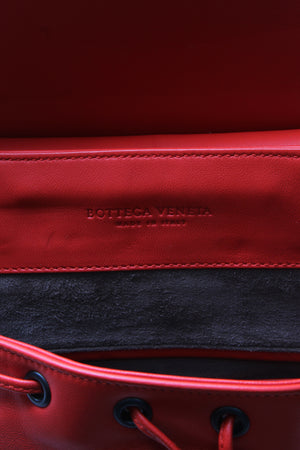Bottega Veneta Intrecciato Flap Backpack - Red