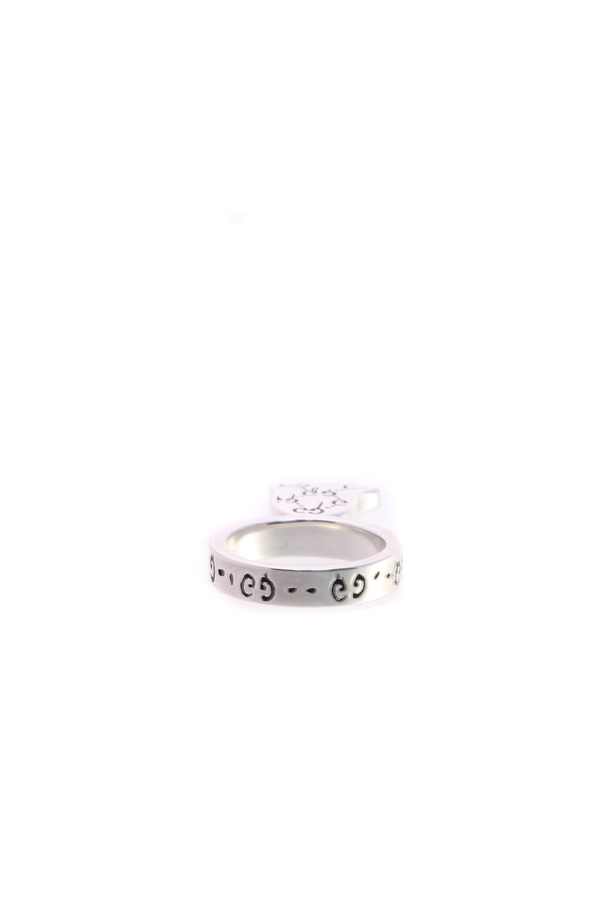 Gucci Diamond Ghost Charm Ring - Silver Size 6