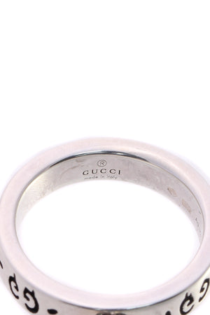 Gucci Diamond Ghost Charm Ring - Silver Size 6