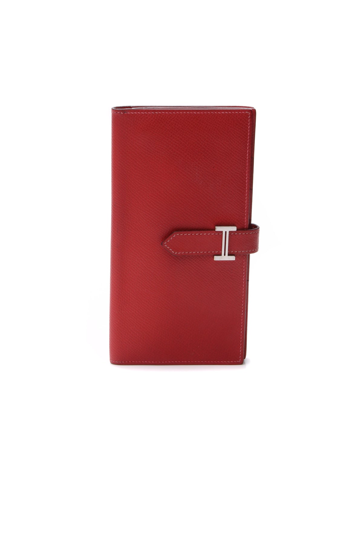 Hermes red leather wallet Clearance
