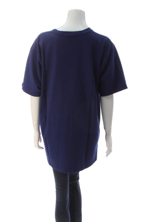 Gucci Oval Interlocking G T-Shirt - Blue Size Large