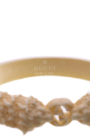 Gucci Lion Head Interlocking G Bangle Bracelet