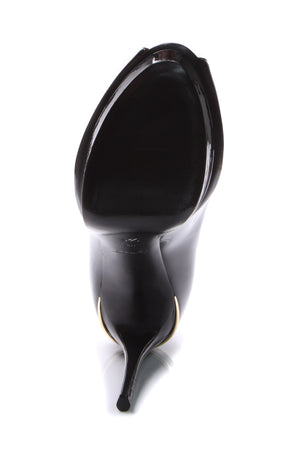 Louis Vuitton Patent Eyeline Peep-Toe Pumps - Size 40