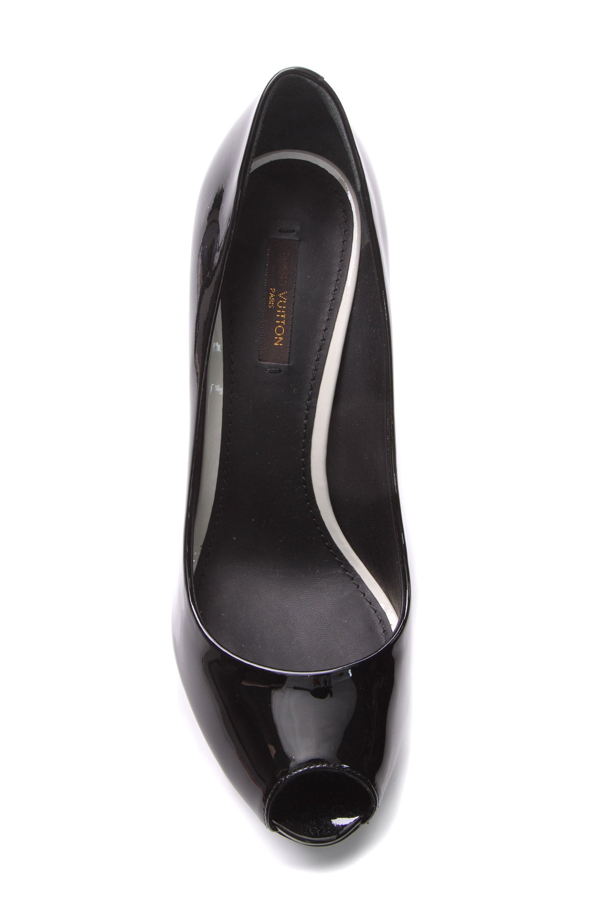 Louis Vuitton Patent Eyeline Peep-Toe Pumps - Size 40