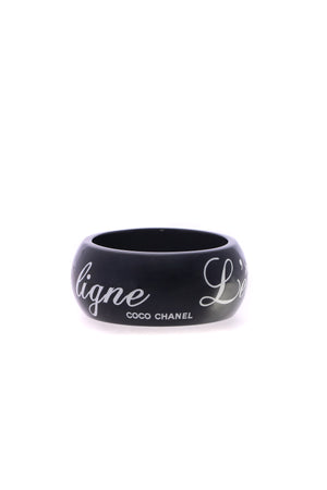 Chanel "L'Elegance C'est la Ligne" Bangle Bracelet