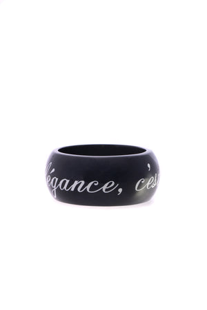 Chanel "L'Elegance C'est la Ligne" Bangle Bracelet
