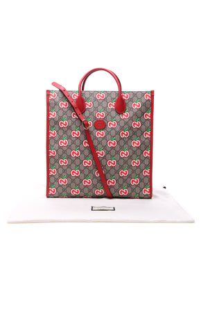 Gucci GG Apple Print Long Tote Bag