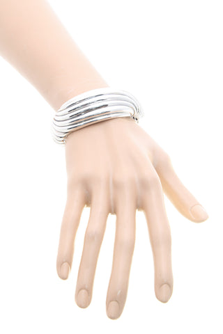 David Yurman Sculpted Cable Hinged Cuff Bracelet - Silver