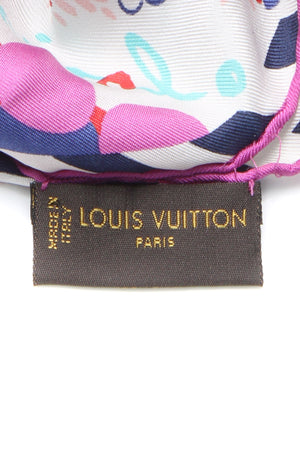Louis Vuitton Bleu Lagoon Merveille Scarf with Vachetta Buckle