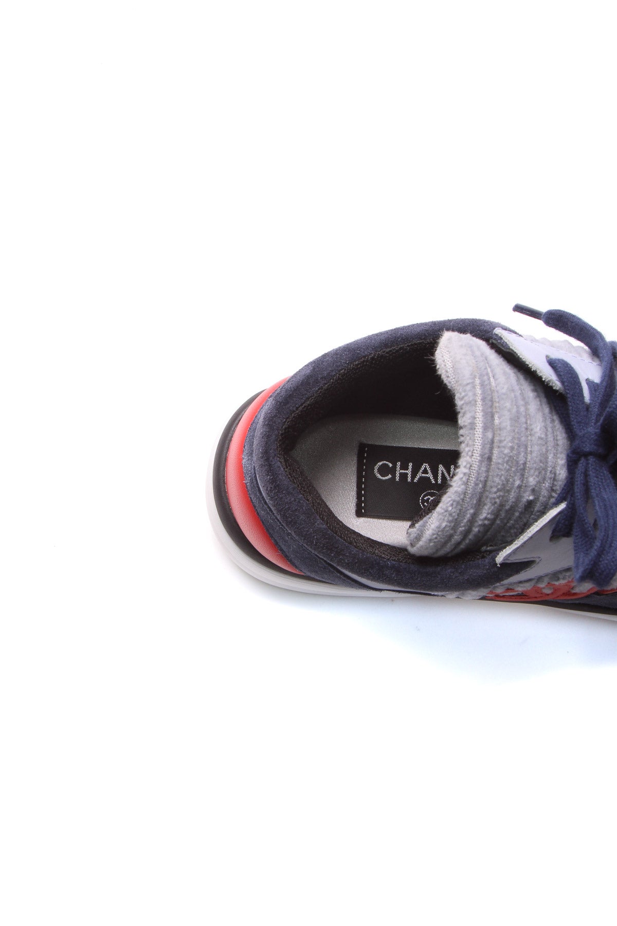 Chanel Fabric, Suede Calfskin & Calfskin Dark Green / Dark Blue / Navy Blue Low  Top Sneakers - Sneak in Peace