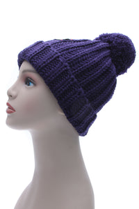 Gucci Pom Pom Logo Beanie- Purple Size Small