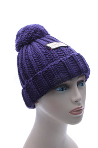 Gucci Pom Pom Logo Beanie- Purple Size Small