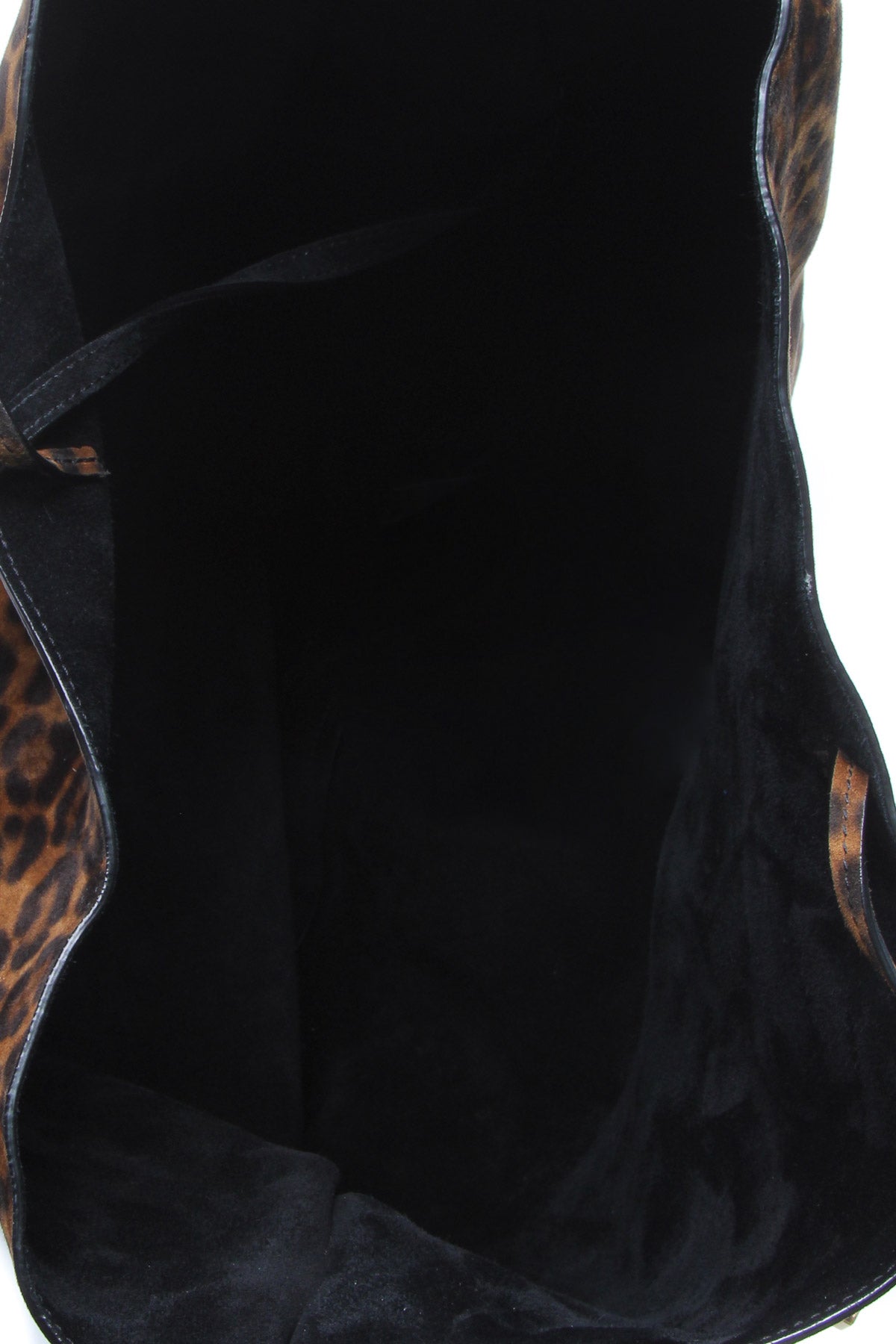 Saint Laurent // Black Smooth Leather Suzanne Medium Hobo Chain