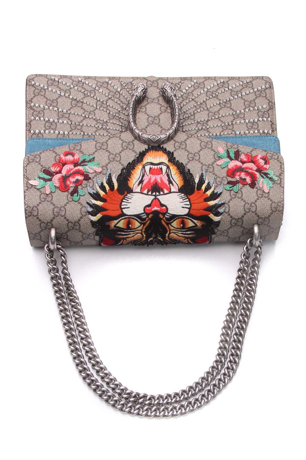 Gucci Bee Embroidered Medium Dionysus Shoulder Bag